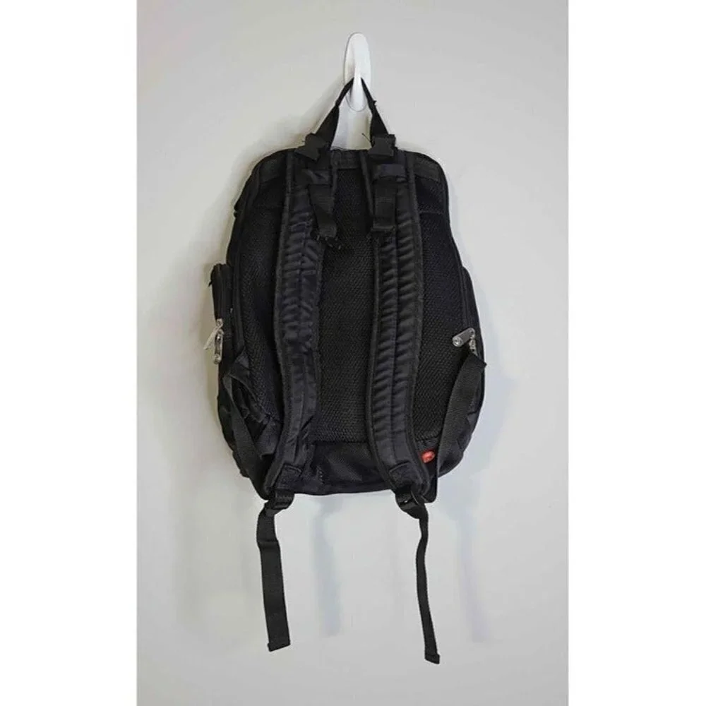 Fisher-Price Kaden Backpack Diaper Bag Black/Red Multiple Pockets Fastfi…